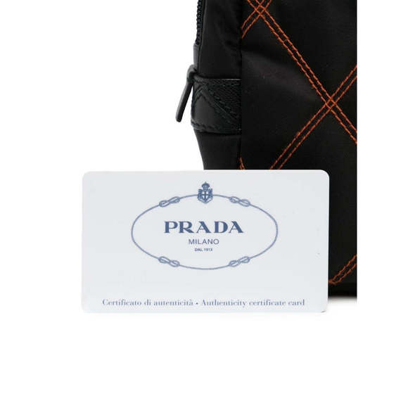 PRADA Nylon Black and Orange Pouch - Picture 5 of 6